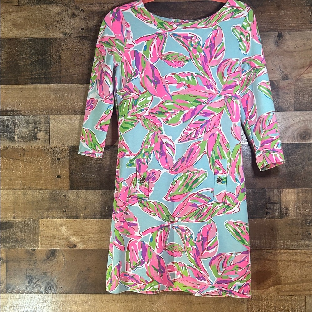 Lilly Pulitzer Pink and Green Print Dress